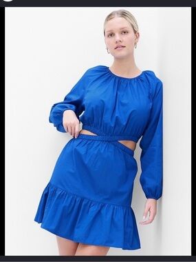GAP Royal Blue cross-cross cut out mini dress